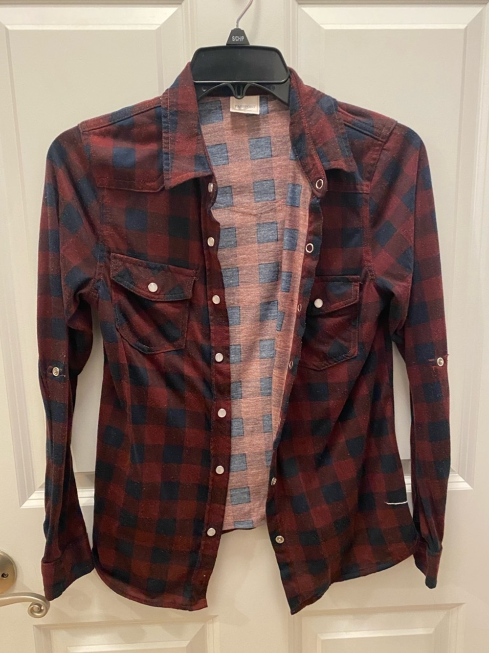 Passport Women's Red and Black Flannel Shirt